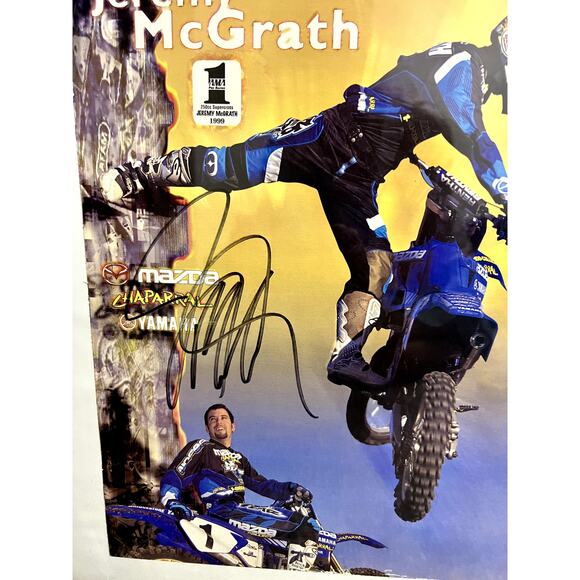 Vtg Jeremy McGrath signed autographed 8x10 photo Supercoss Motocross X Games - Picture 2 of 2